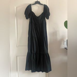 ELOQUII off the shoulder, tiered maxi dress